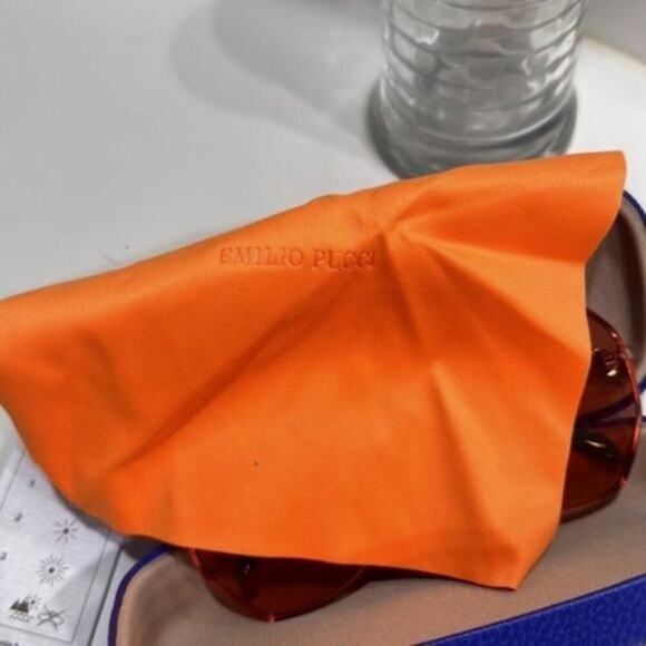 Emilio Pucci 61mm Square Sunglasses Shiny Rose Gold - Picture 6 of 8